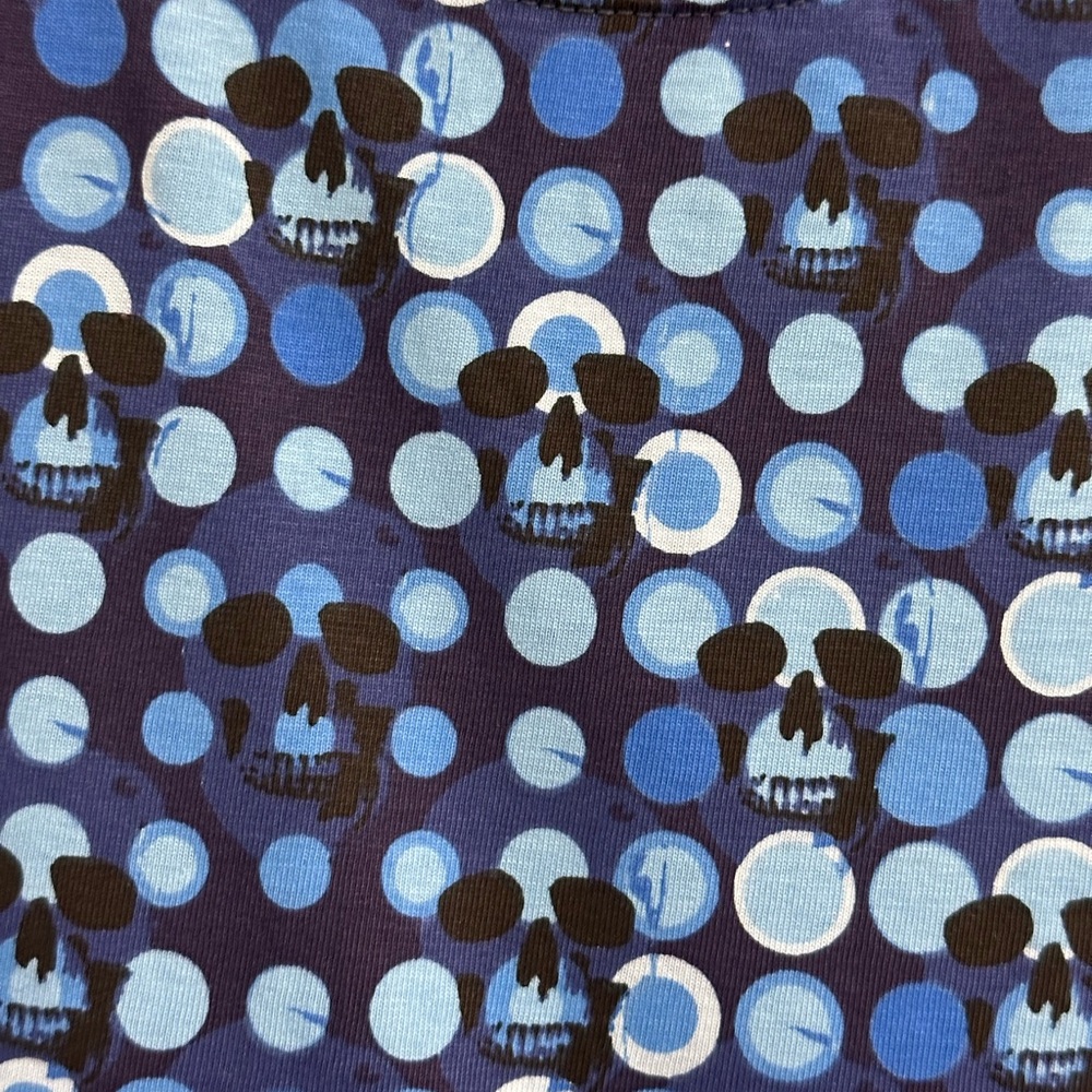 Robert Graham Blue Geometric skull T-shirt Size XL $128 new. this is preowned - Picture 6 of 13
